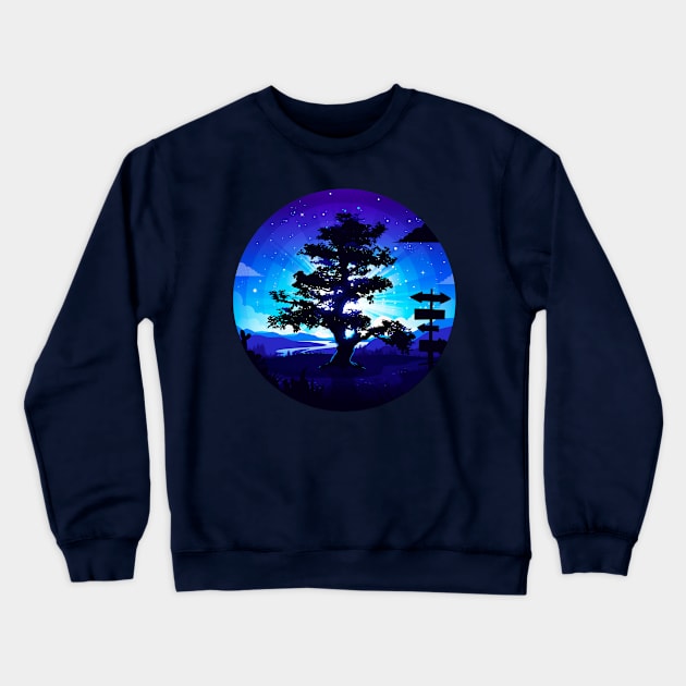 Lonely Tree Crewneck Sweatshirt by Prok_Art